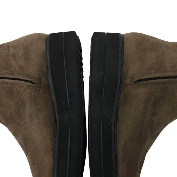 Bussola Portofino Platform Ankle Boot Womens Size US 6.5 EU 37 Side Zip Taupe - Picture 11 of 16